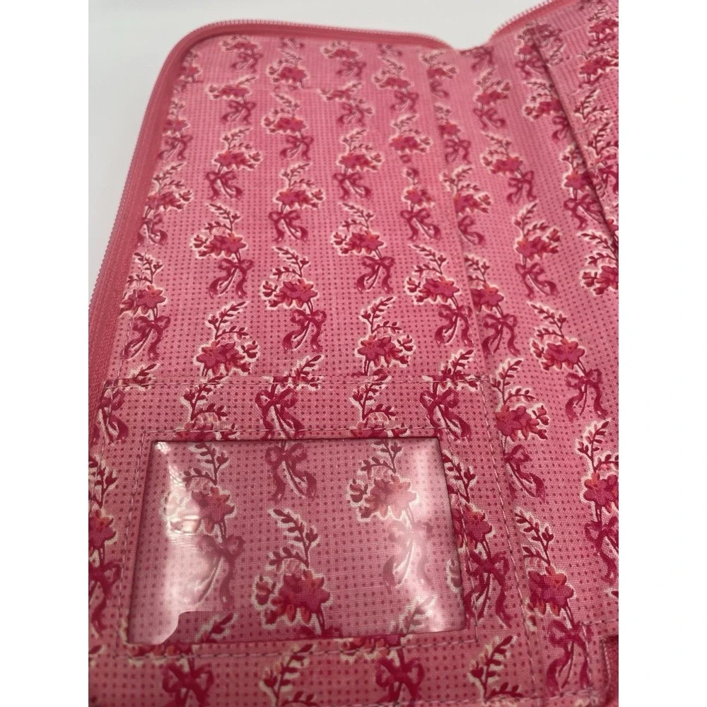 Vera Bradley Large Zip Wallet Travel Organizer Hope Toile Retired Pattern - Picture 12 of 16